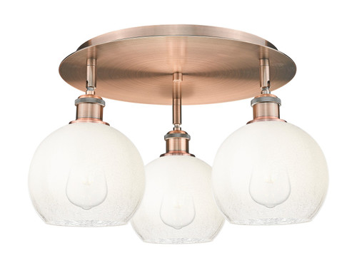 Innovations - 516-3C-AC-G483-8OP - Three Light Semi-Flush Mount - Ballston - Antique Copper