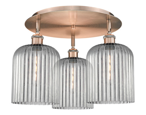 Innovations - 516-3C-AC-G559-8SM - Three Light Semi-Flush Mount - Ballston - Antique Copper