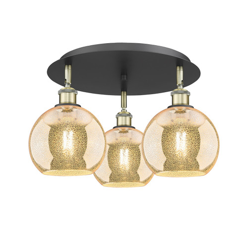 Innovations - 516-3C-BAB-G128-8 - Three Light Semi-Flush Mount - Ballston - Black Antique Brass