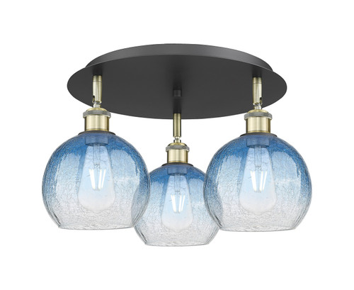 Innovations - 516-3C-BAB-G483-8SB - Three Light Semi-Flush Mount - Ballston - Black Antique Brass
