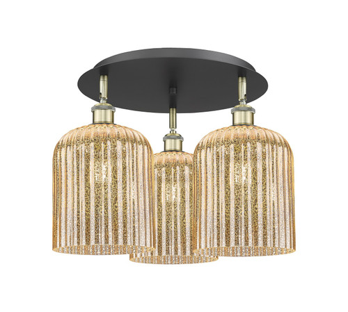 Innovations - 516-3C-BAB-G559-8ME - Three Light Semi-Flush Mount - Ballston - Black Antique Brass