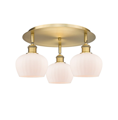 Innovations - 516-3C-BB-G91 - Three Light Semi-Flush Mount - Ballston - Brushed Brass