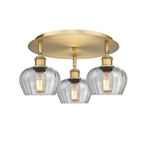 Innovations - 516-3C-BB-G92 - Three Light Semi-Flush Mount - Ballston - Brushed Brass