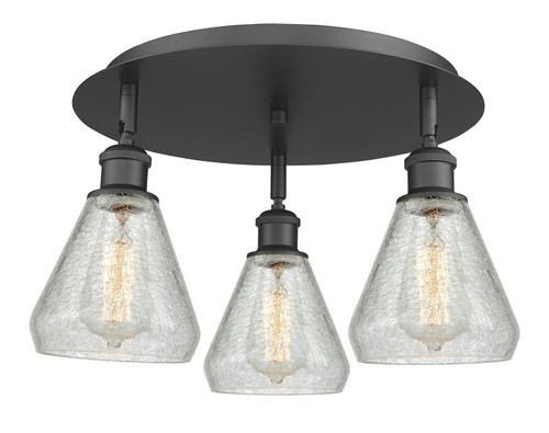 Innovations - 516-3C-BK-G275 - Three Light Flush Mount - Downtown Urban - Matte Black