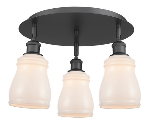 Innovations - 516-3C-BK-G391 - Three Light Flush Mount - Downtown Urban - Matte Black
