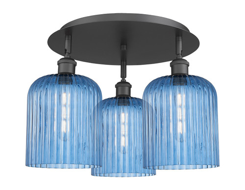 Innovations - 516-3C-BK-G559-8BL - Three Light Semi-Flush Mount - Ballston - Matte Black
