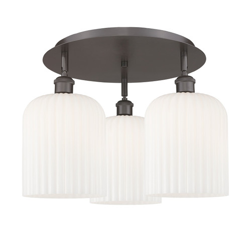 Innovations - 516-3C-OB-G559-8GWH - Three Light Semi-Flush Mount - Ballston - Oil Rubbed Bronze