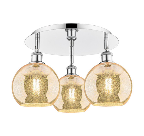 Innovations - 516-3C-PC-G128-8 - Three Light Semi-Flush Mount - Ballston - Polished Chrome