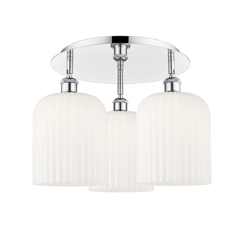 Innovations - 516-3C-PC-G559-8GWH - Three Light Semi-Flush Mount - Ballston - Polished Chrome