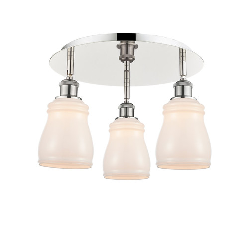 Innovations - 516-3C-PN-G391 - Three Light Flush Mount - Downtown Urban - Polished Nickel