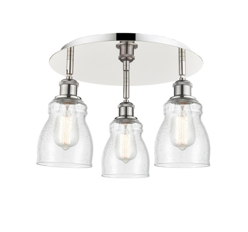 Innovations - 516-3C-PN-G394 - Three Light Flush Mount - Downtown Urban - Polished Nickel