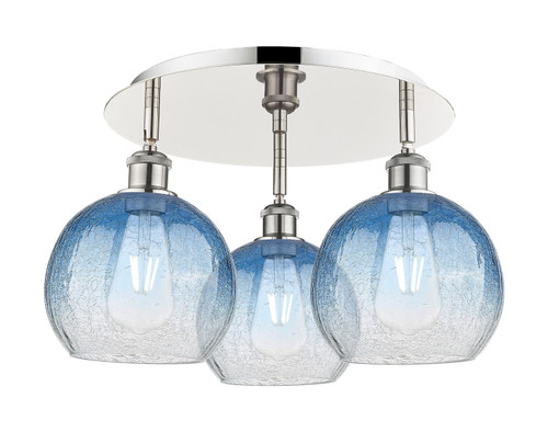 Innovations - 516-3C-PN-G483-8SB - Three Light Semi-Flush Mount - Ballston - Polished Nickel