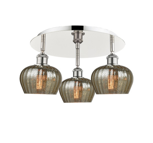 Innovations - 516-3C-PN-G96 - Three Light Semi-Flush Mount - Ballston - Polished Nickel