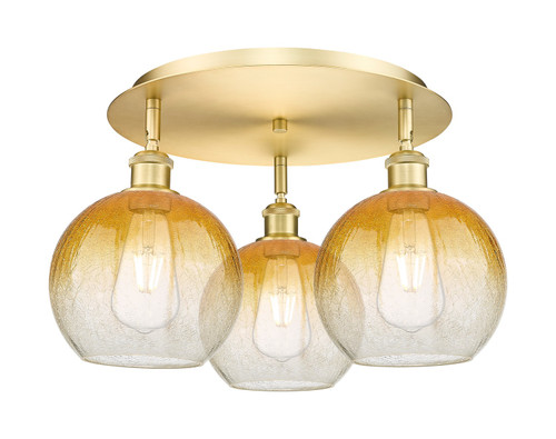 Innovations - 516-3C-SG-G483-8AM - Three Light Semi-Flush Mount - Ballston - Satin Gold