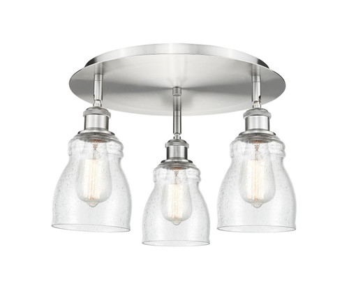 Innovations - 516-3C-SN-G394 - Three Light Flush Mount - Downtown Urban - Satin Nickel