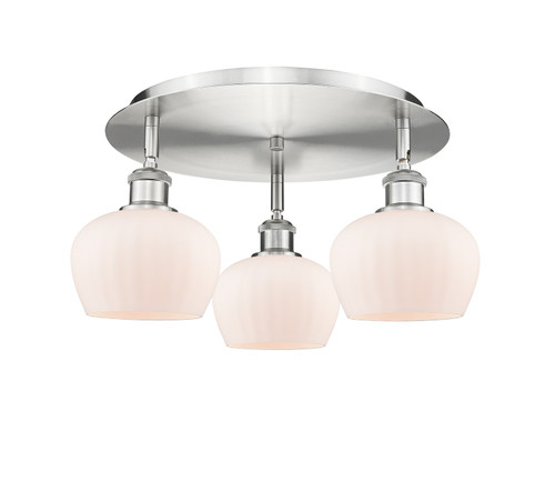 Innovations - 516-3C-SN-G91 - Three Light Semi-Flush Mount - Ballston - Satin Nickel