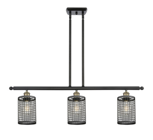 Innovations - 516-3I-BAB-M18-BK - LED Pendant - Downtown Urban - Black Antique Brass