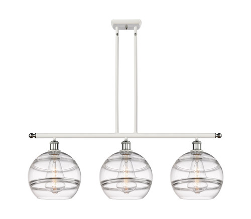 Innovations - 516-3I-WPC-G556-10CL - Three Light Island Pendant - Ballston - White Polished Chrome
