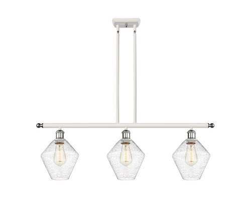 Innovations - 516-3I-WPC-G654-8 - Three Light Island Pendant - Ballston - White Polished Chrome