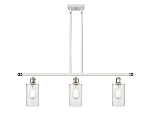 Innovations - 516-3I-WPC-G802 - Three Light Island Pendant - Ballston - White Polished Chrome