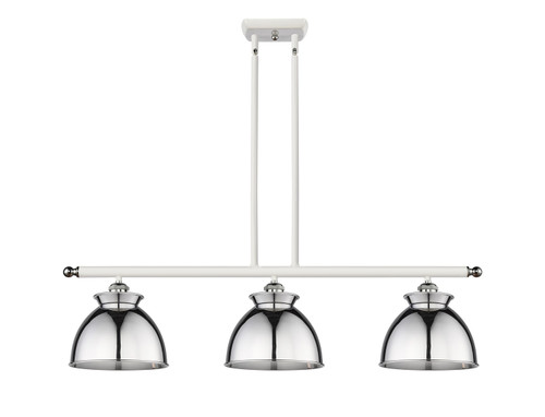 Innovations - 516-3I-WPC-M14-PC - Three Light Pendant - Ballston - White Polished Chrome