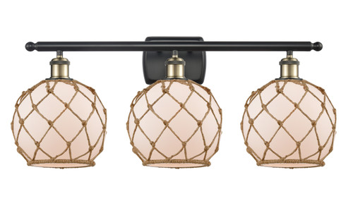 manufacturer_finish:Black Antique Brass|manufacturer_glass:White Farmhouse Glass with Brown Rope|light_output:220.00lm|color_temperature:2200K|cri:99