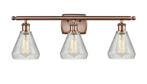Innovations - 516-3W-AC-G275 - Three Light Bath Vanity - Ballston - Antique Copper