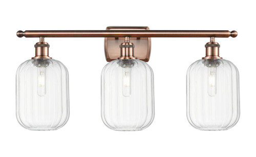 Innovations - 516-3W-AC-G460-7CL - Three Light Bath Vanity - Ballston - Antique Copper