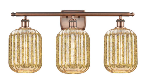 Innovations - 516-3W-AC-G460-7ME - Three Light Bath Vanity - Ballston - Antique Copper
