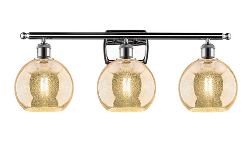Innovations - 516-3W-PC-G128-8 - Three Light Bath Vanity - Ballston - Polished Chrome