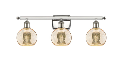 Innovations - 516-3W-PN-G128-6 - Three Light Bath Vanity - Ballston - Polished Nickel