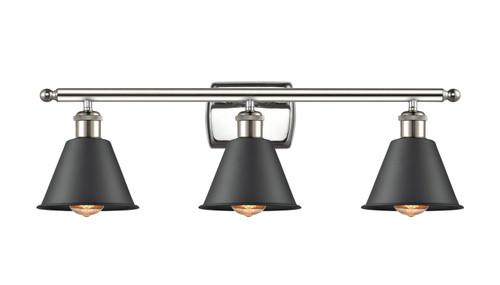 Innovations - 516-3W-PN-M8 - Three Light Bath Vanity - Ballston - Polished Nickel