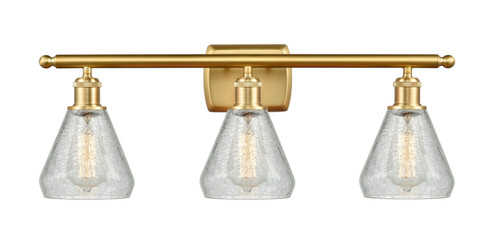 Innovations - 516-3W-SG-G275 - Three Light Bath Vanity - Ballston - Satin Gold