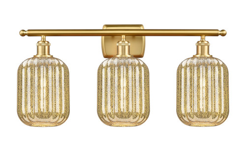 Innovations - 516-3W-SG-G460-7ME - Three Light Bath Vanity - Ballston - Satin Gold