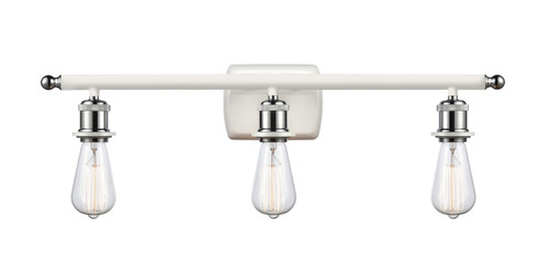 Innovations - 516-3W-WPC - Three Light Bath Vanity - Ballston - White Polished Chrome