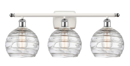 Innovations - 516-3W-WPC-G1213-8 - Three Light Bath Vanity - Ballston - White Polished Chrome