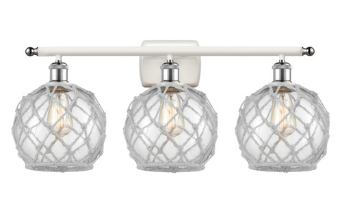 Innovations - 516-3W-WPC-G122-8RW-LED - LED Bath Vanity - Ballston - White Polished Chrome