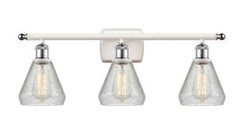 Innovations - 516-3W-WPC-G275 - Three Light Bath Vanity - Ballston - White Polished Chrome