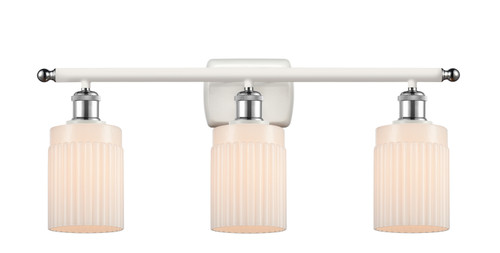 Innovations - 516-3W-WPC-G341 - Three Light Bath Vanity - Ballston - White Polished Chrome
