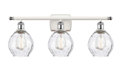 Innovations - 516-3W-WPC-G362 - Three Light Bath Vanity - Ballston - White Polished Chrome