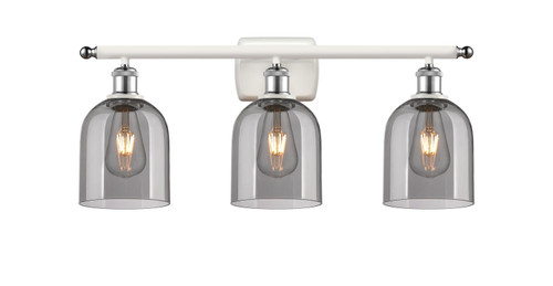 Innovations - 516-3W-WPC-G558-6SM - Three Light Bath Vanity - Ballston - White Polished Chrome