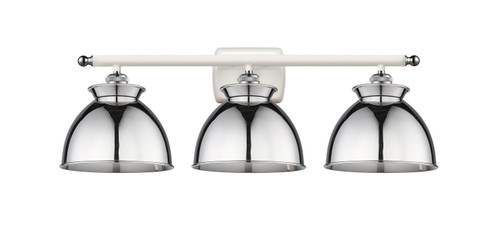 Innovations - 516-3W-WPC-M14-PC - Three Light Bath Vanity - Ballston - White Polished Chrome