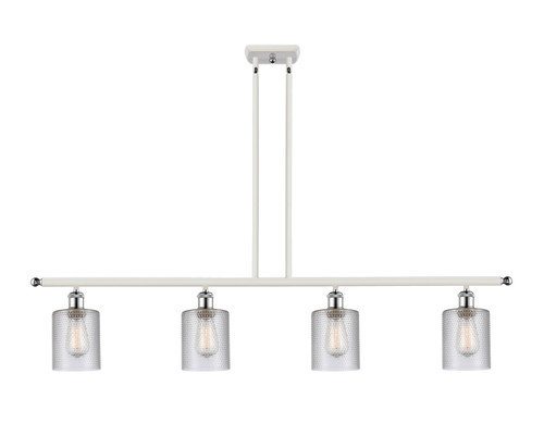 Innovations - 516-4I-WPC-G112 - Four Light Island Pendant - Ballston - White Polished Chrome