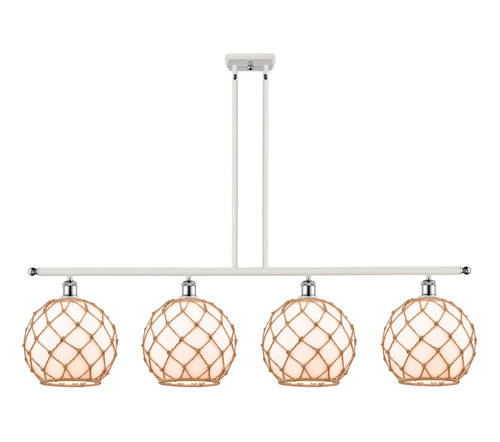 Innovations - 516-4I-WPC-G121-10RB - Four Light Island Pendant - Ballston - White Polished Chrome