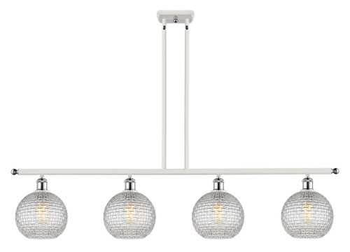 Innovations - 516-4I-WPC-G122C-8CL - Four Light Island Pendant - Ballston - White Polished Chrome