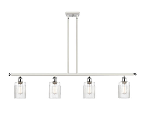 Innovations - 516-4I-WPC-G342 - Four Light Island Pendant - Ballston - White Polished Chrome