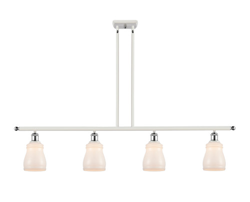 Innovations - 516-4I-WPC-G391 - Four Light Island Pendant - Ballston - White Polished Chrome