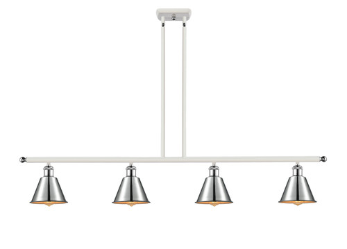 Innovations - 516-4I-WPC-M8-LED - LED Island Pendant - Ballston - White Polished Chrome