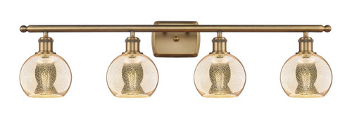 Innovations - 516-4W-BB-G128-6 - Four Light Bath Vanity - Ballston - Brushed Brass