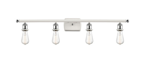 Innovations - 516-4W-WPC - Four Light Bath Vanity - Ballston - White Polished Chrome